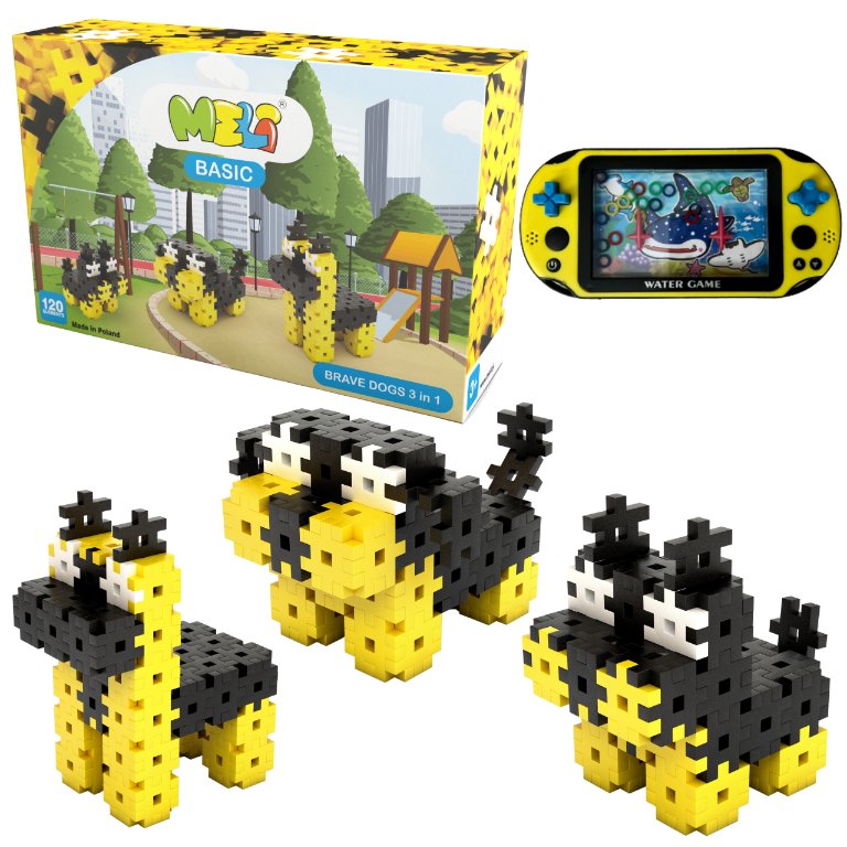 Klocki Meli Basic Brave Dogs 3w1 Konstrukcyjne Wafle + Prezent Gra