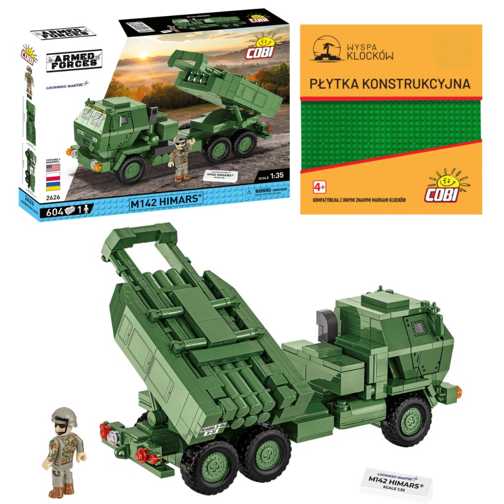 Cobi 2626 Rakietowy system M142 Himars Armed Forces 604 El. + PŁYTKA