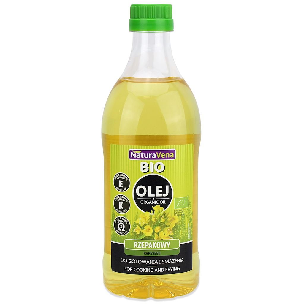 NaturaVena Olej rzepakowy do gotowania i smażenia 1 l Bio
