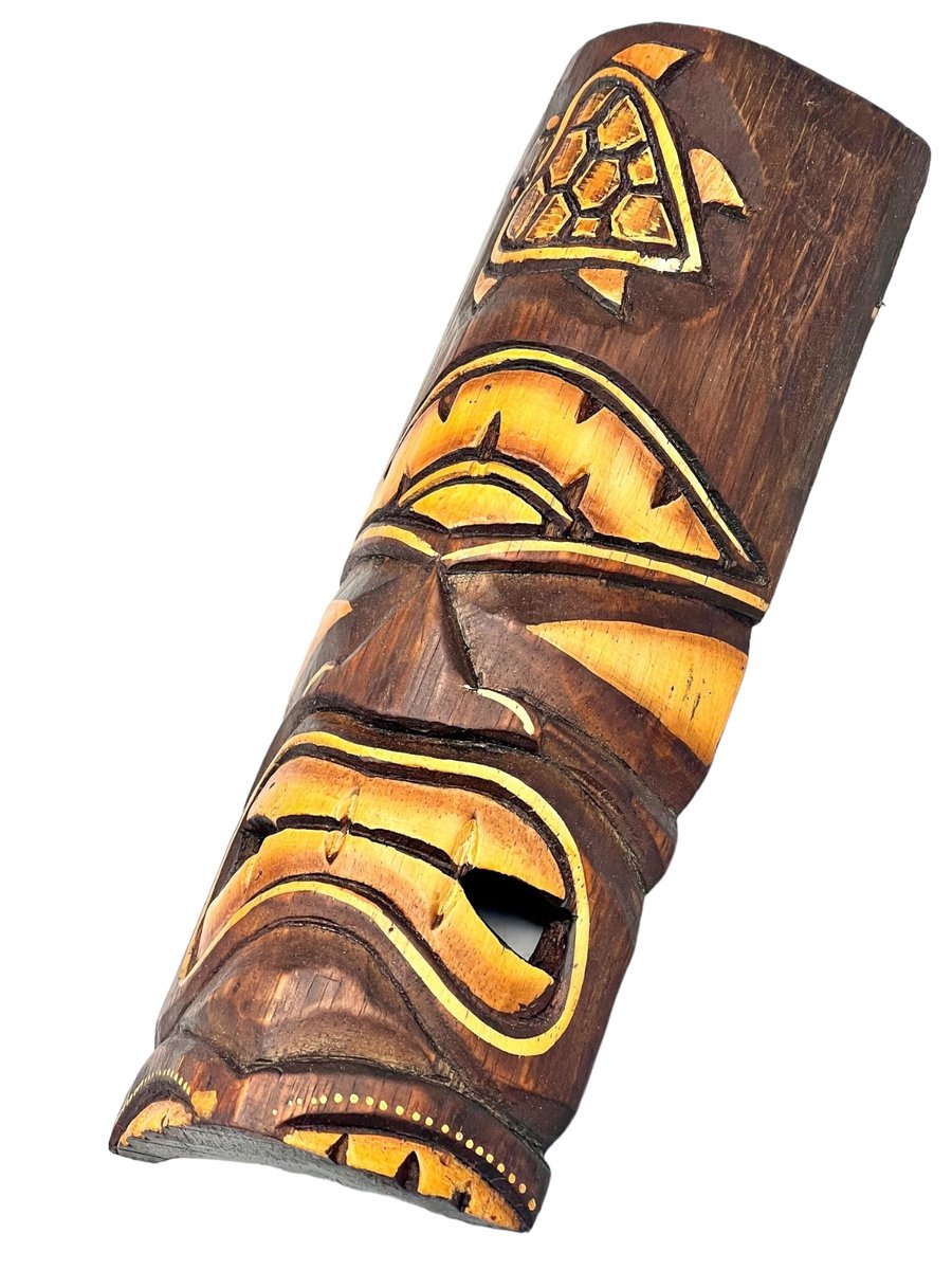 Drewniana Maska Etniczna Dekoracja Na Ścianę Unikatowa Ozdoba Wnętrza