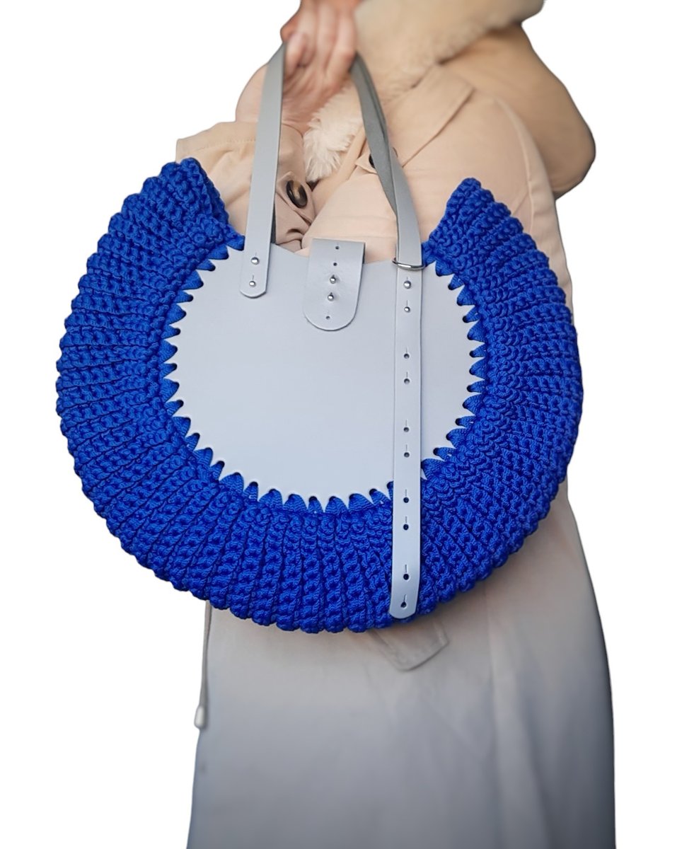 TOREBKA DAMSKA SHOPPERKA SKÓRA NATURALNA PREZENT RĘKODZIEŁO DUŻA