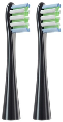 2x końcówki CZARNE do szczoteczki sonicznej Oclean SE / X / X PRO / X PRO Elite / X PRO Digital / X10 / One / Air / Z / F1 / FLOW / Endurance - Rept..