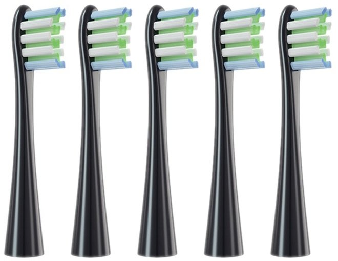5x końcówki CZARNE do szczoteczki sonicznej Oclean SE / X / X PRO / X PRO Elite / X PRO Digital / X10 / One / Air / Z / F1 / FLOW / Endurance - Rept..