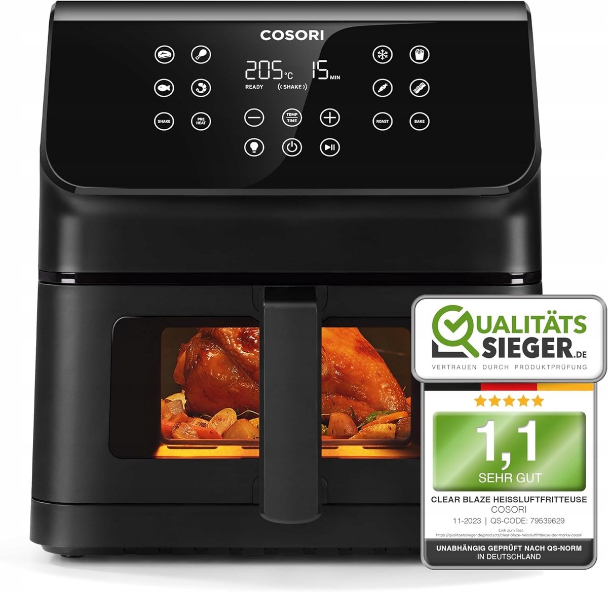 Cosori CAF-P652-KEU XXL 6,2l Airfryer Rapid Air 12w1