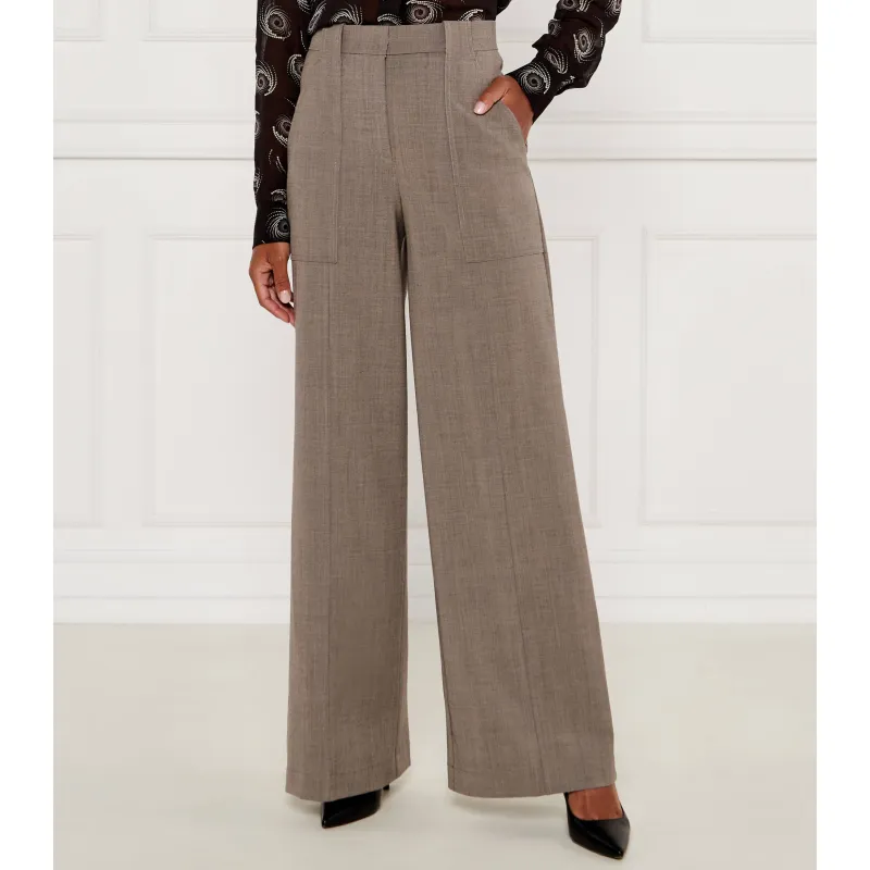 Pinko Spodnie | flare fit | z dodatkiem wełny