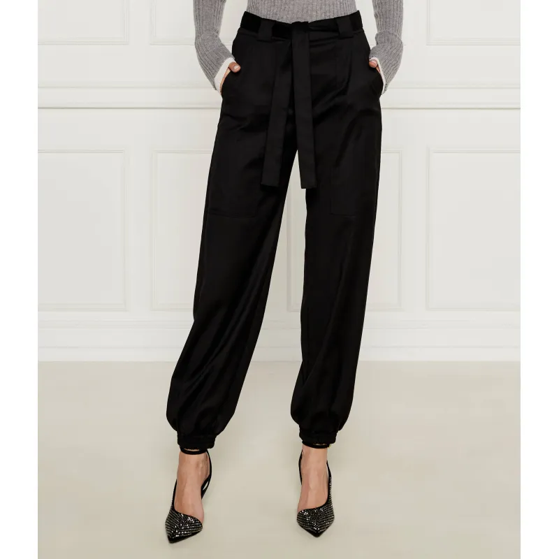 Pinko Wełniane spodnie z paskiem CAPRONI | Regular Fit