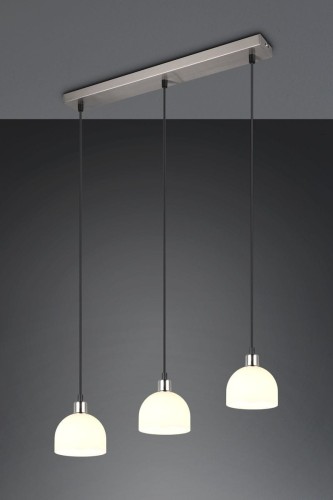 Molly lampa wisząca 3xE14 nikiel/biała R31863007