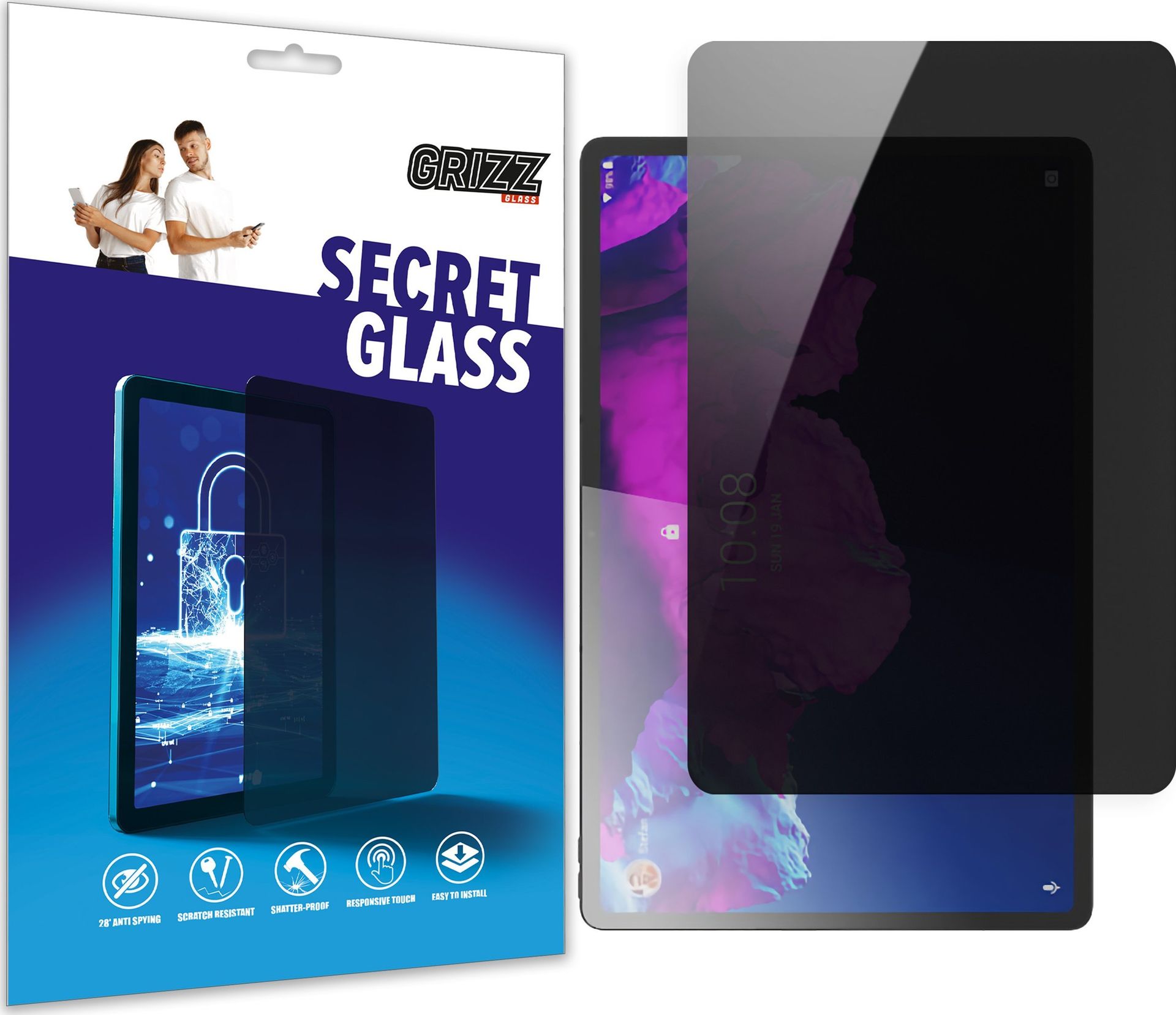GrizzGlass Szkło prywatyzujące GrizzGlass SecretGlass do Lenovo Tab P12
