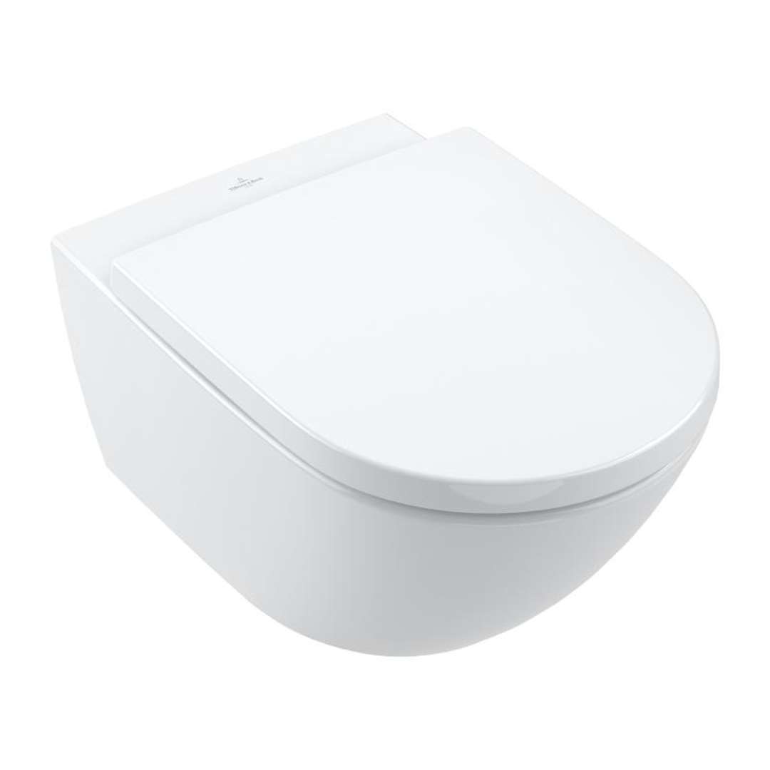 Villeroy & Boch Subway 3.0 - Wisząca miska WC z deską SoftClosing, TwistFlush, CeramicPlus, biel alpejska 4670TSR1