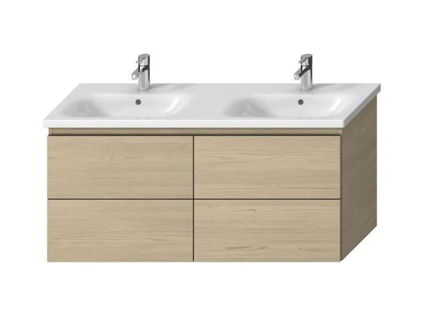 Jika Mio-N - Szafka podumywalkowa podwójna 130, 127x59x45 cm, jesion H40J7184013421