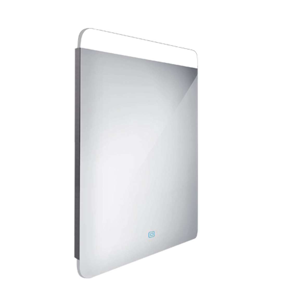 Nimco Lustra - Lustro z oświetleniem LED, 50x70 cm, czujnik dotyku, aluminium ZP 23001V