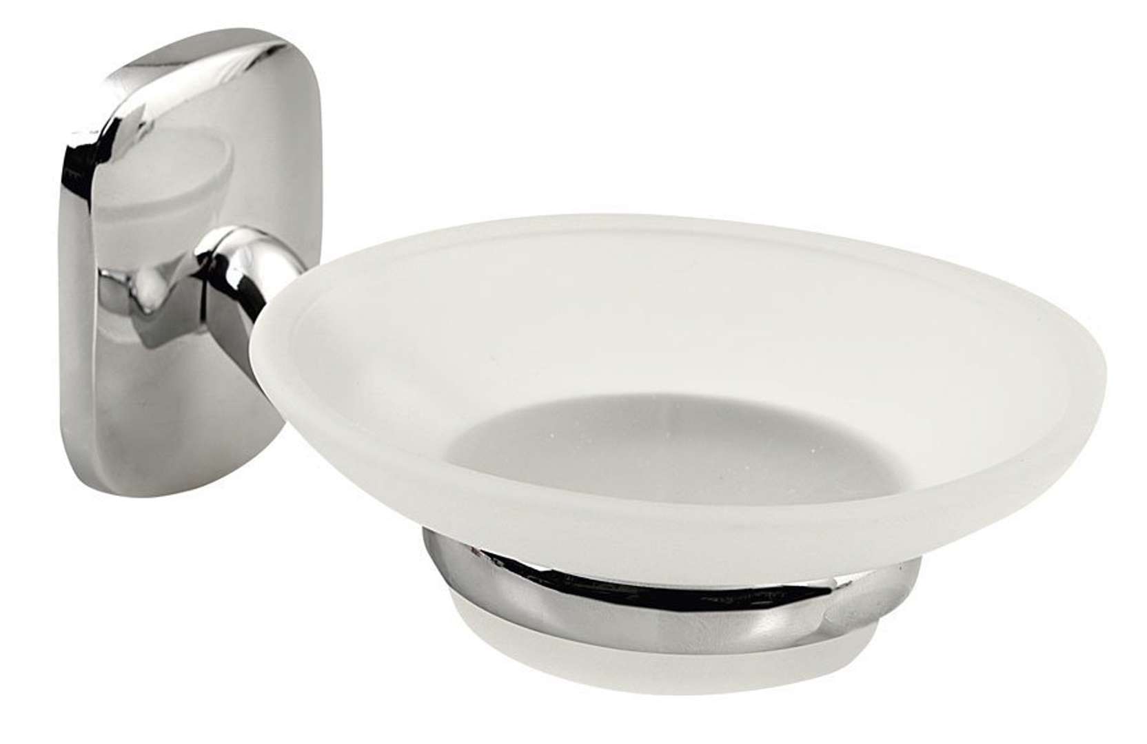 Aqualine Rumba - Mydelniczka, szkło chromowane/mleczne RB102