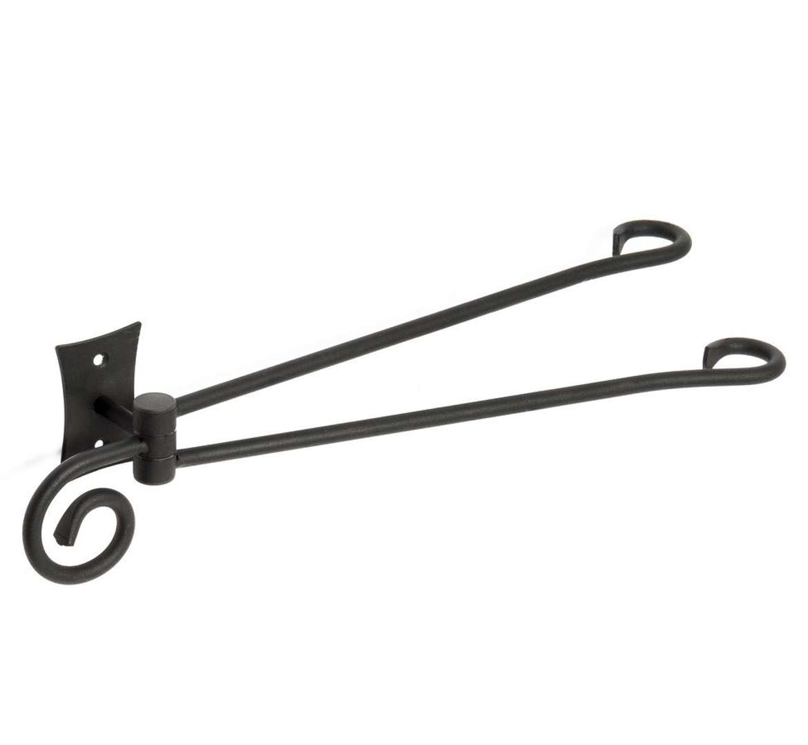 Sapho Rebecca - Wieszak na ręcznik podwójny, długość 36 cm, kolor czarny CC021