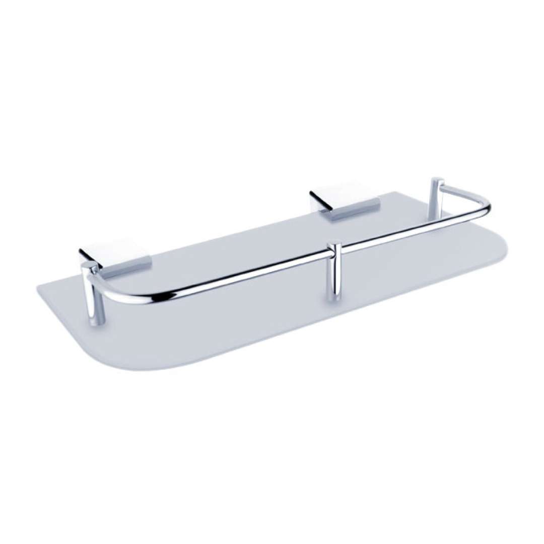 Nimco Kibo - Półka dł. 30 cm, szkło matowe/chrom Ki 14091AX-30-26