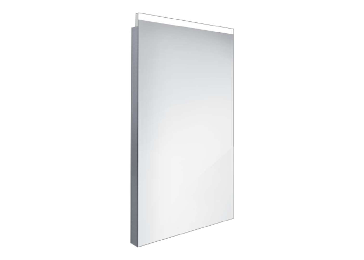Nimco Lustra - Lustro łazienkowe podświetlane LED 40x60 cm, kwadratowe, aluminiowe ZP 8000