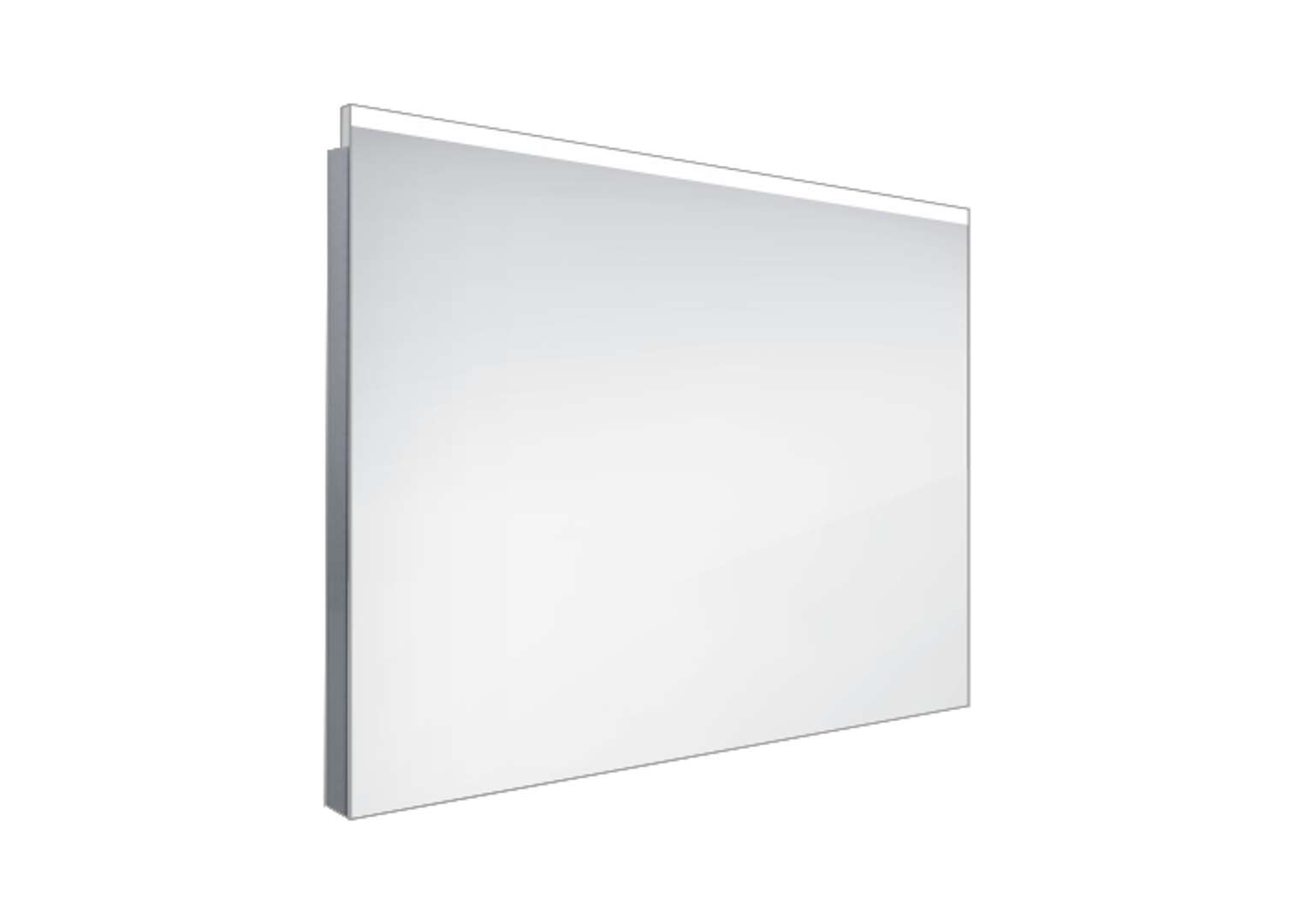 Nimco Lustra - Lustro łazienkowe podświetlane LED 80x60 cm, kwadratowe, aluminiowe ZP 8003