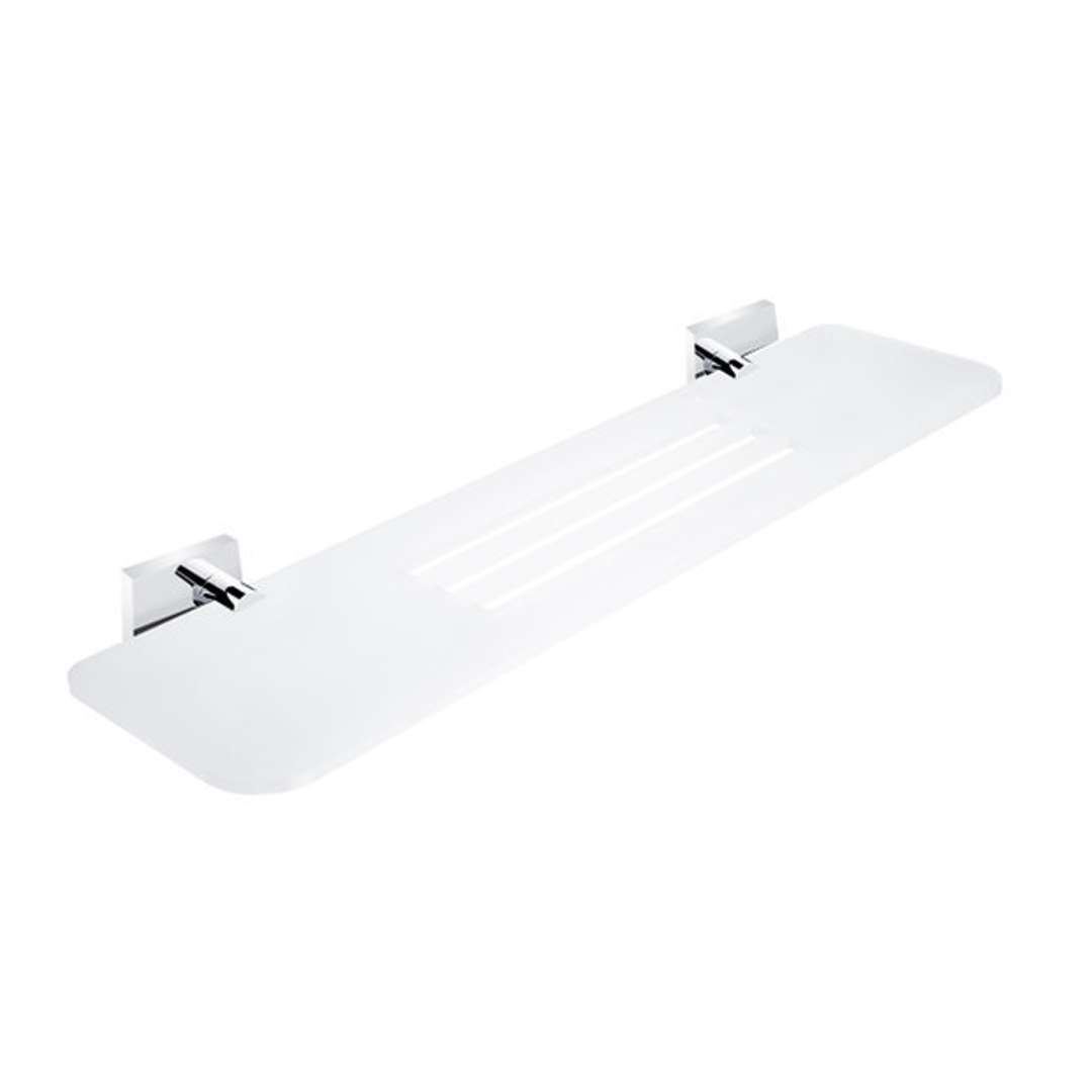 Nimco Keira - Półka IXI z wyfrezowanymi otworami 50 cm, pexiglass matowy/chrom KE X350-26
