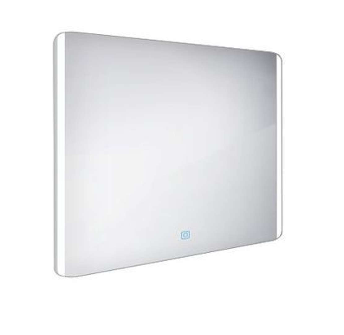 Nimco Lustra - Lustro w ramie z oświetleniem LED, 90x70 cm, aluminium ZP 17004V