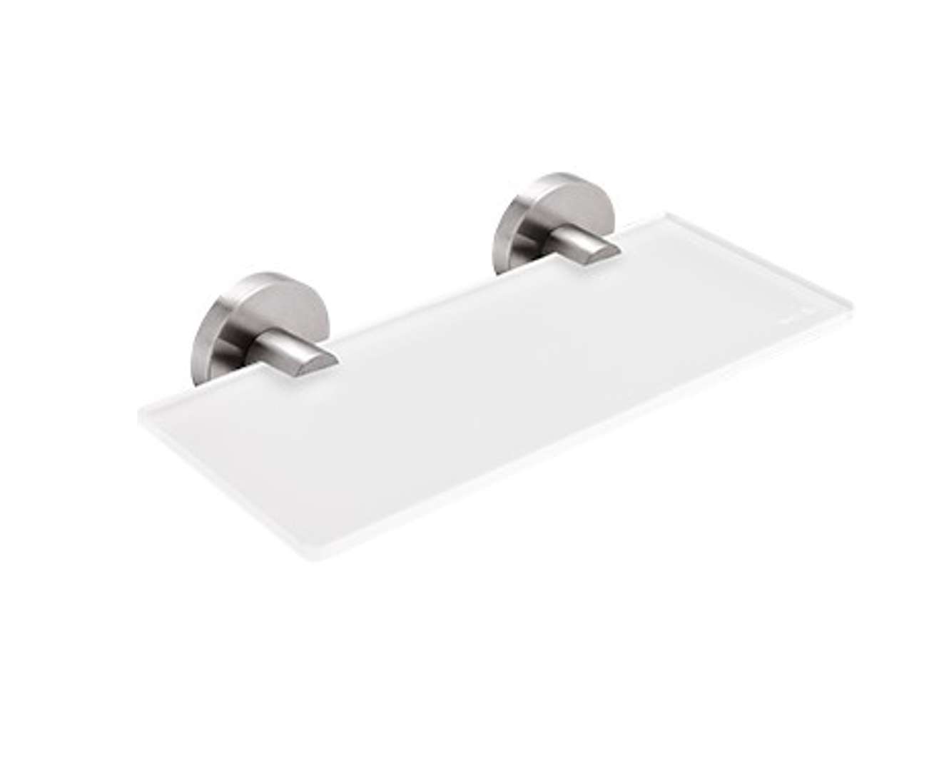 Nimco Unix - Półka, długość 20 cm, szkło matowe/stal nierdzewna szczotkowana UNM 13091B-20-10