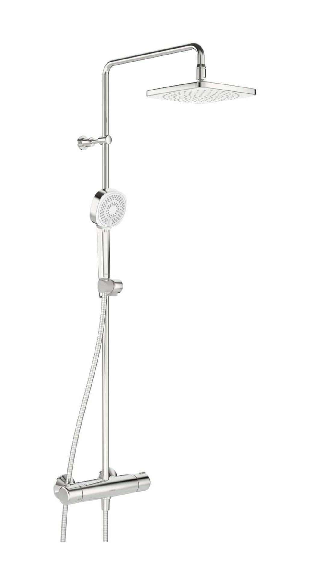 Hansa Micra - Zestaw prysznicowy Style 200 z termostatem, Thermo Cool, ECO, chrom 44350230