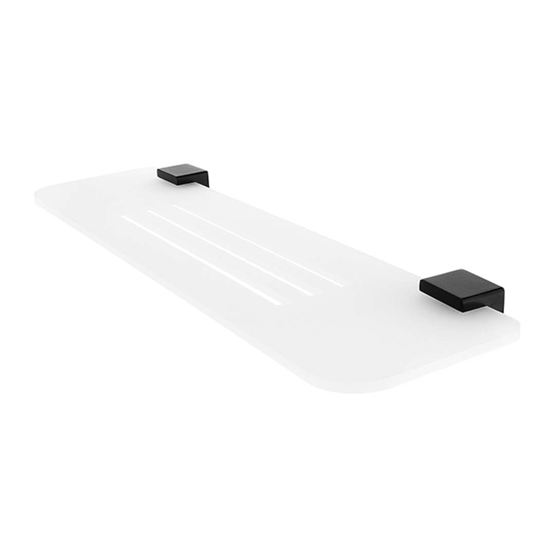 Nimco Kibo - Półka IXI długość 50 cm, plexi matowa/czarny mat Ki-X350-90