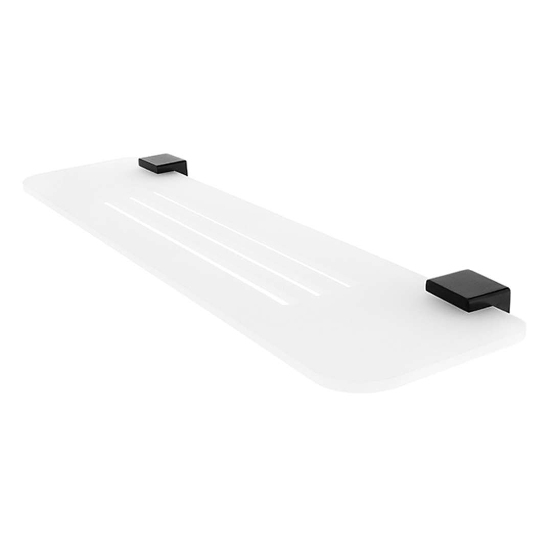 Nimco Kibo - Półka IXI długość 60 cm, plexi matowa/czarny mat Ki-X360-90