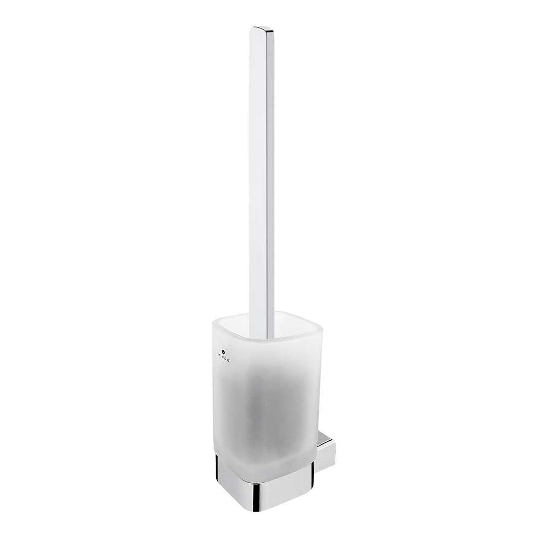 Nimco Kibo - Szczotka do WC ścienna z uchwytem, szkło matowe/chrom Ki 14094CN-HR-26