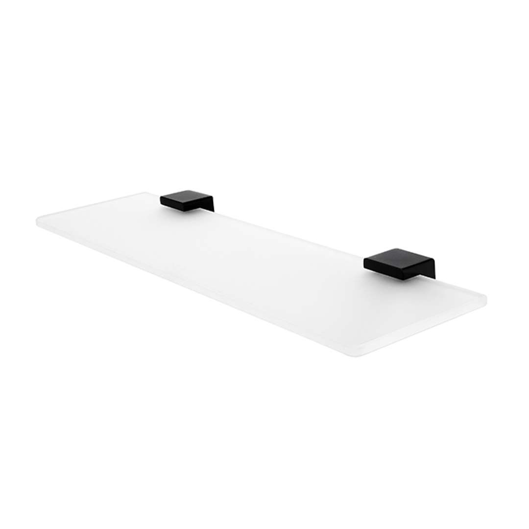 Nimco Kibo - Półka dł. 50 cm, szkło matowe/czarny mat Ki-14091B-50-90