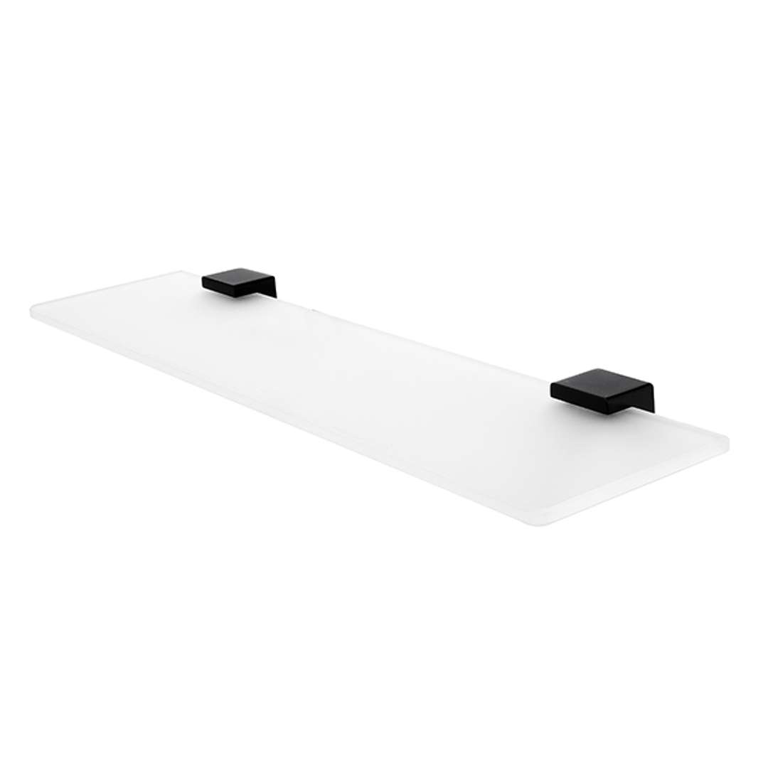 Nimco Kibo - Półka dł. 60 cm, szkło matowe/czarny mat Ki-14091B-60-90