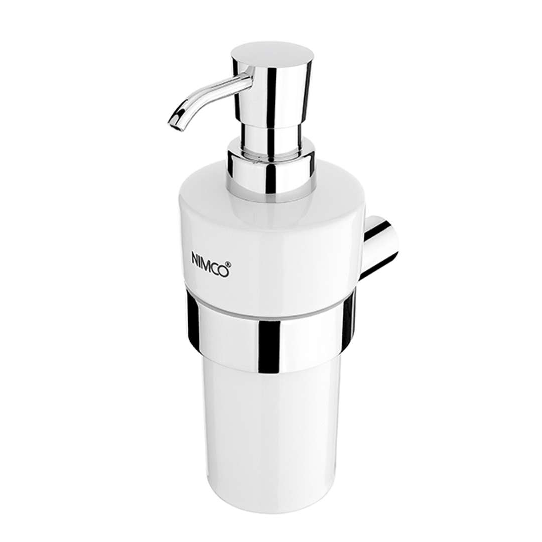 Nimco Bormo - Ceramiczny dozownik mydła z uchwytem, biały/chrom BR 11031KN-26