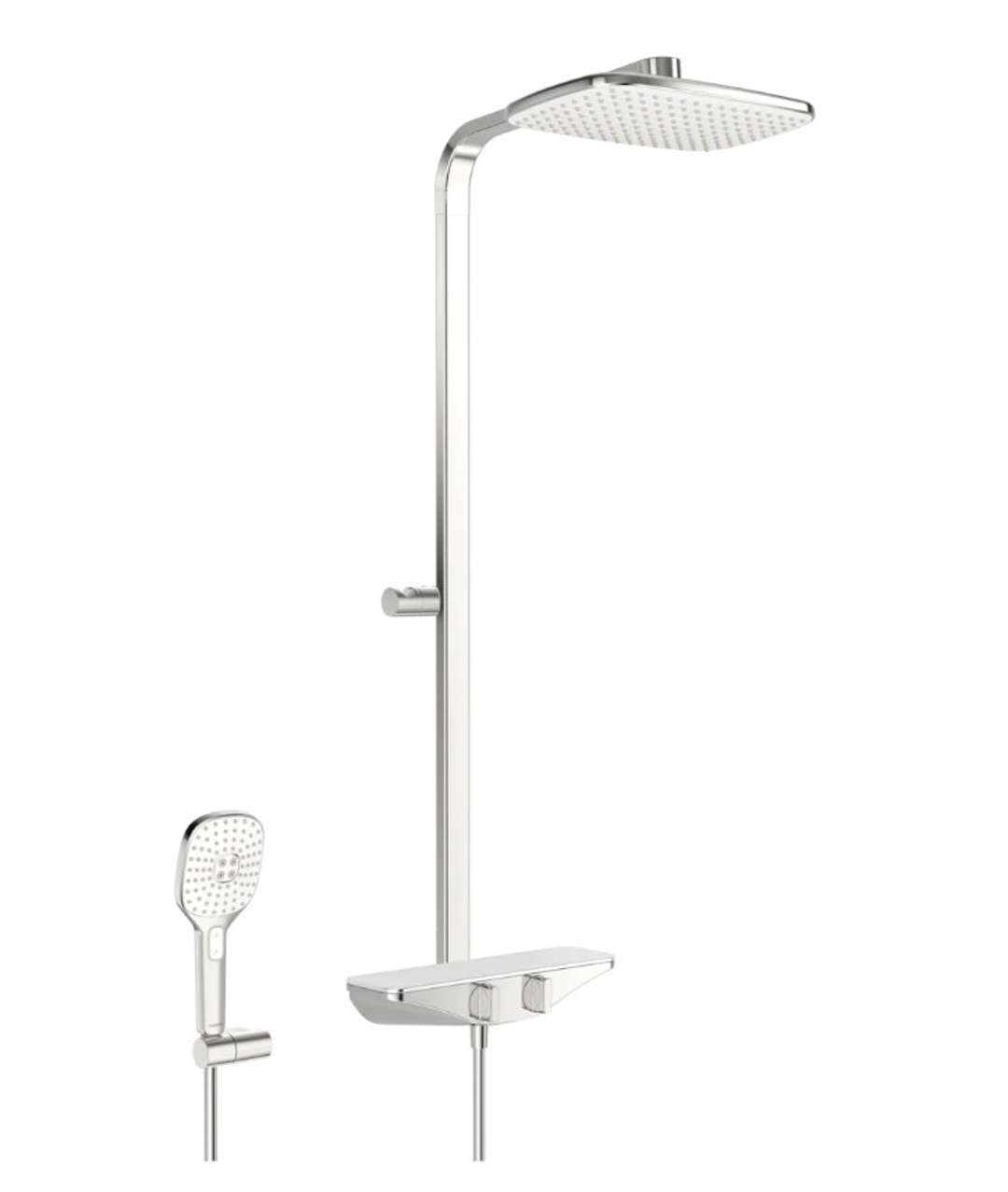 Hansa Emotion - Zestaw prysznicowy z termostatem, 36x22 cm, 3 strumienie, biały/chrom 5865017182