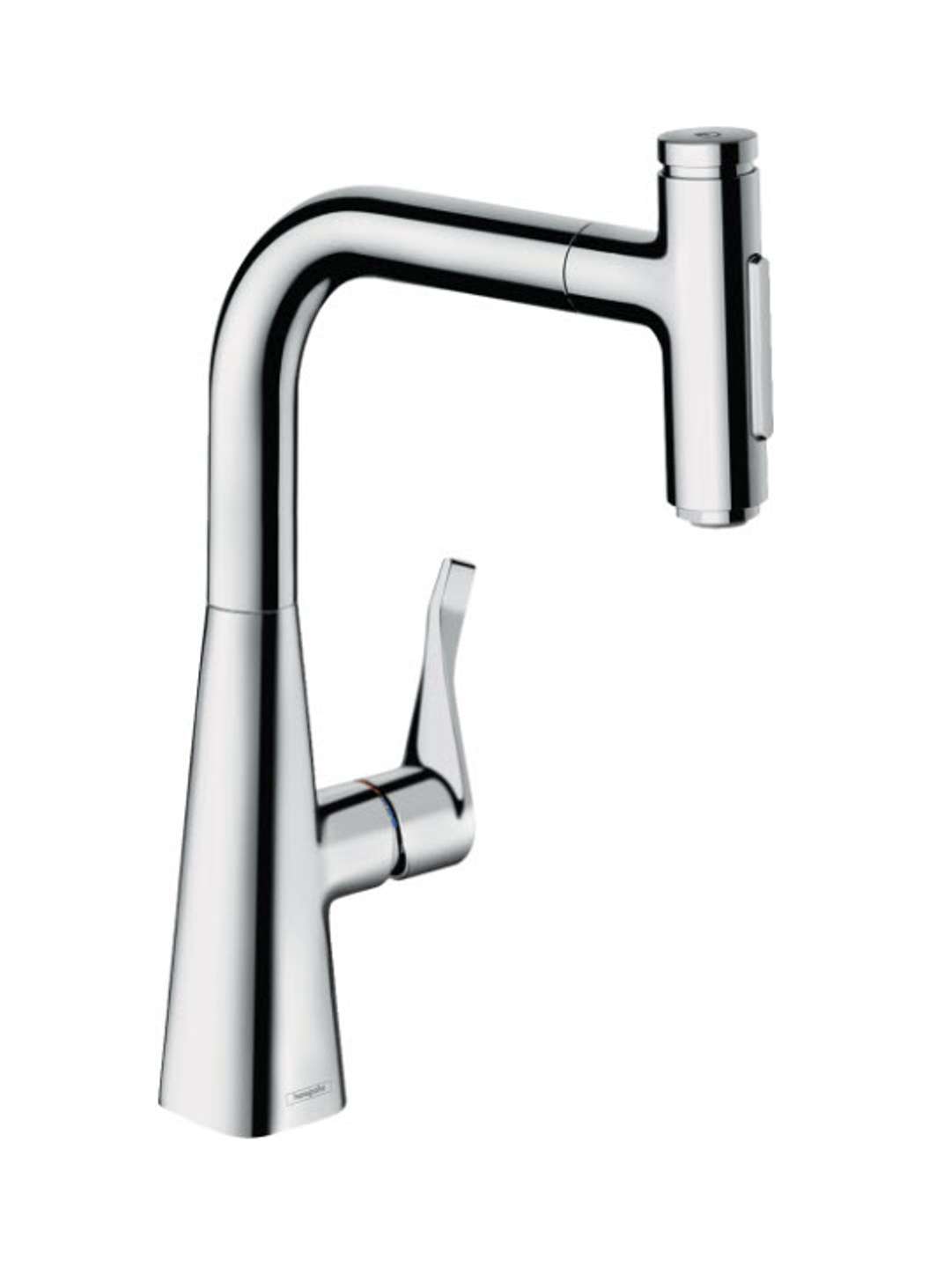 Hansgrohe M71 - Bateria zlewozmywakowa  Metris Select z wyciąganą wylewką, chrom 73822000