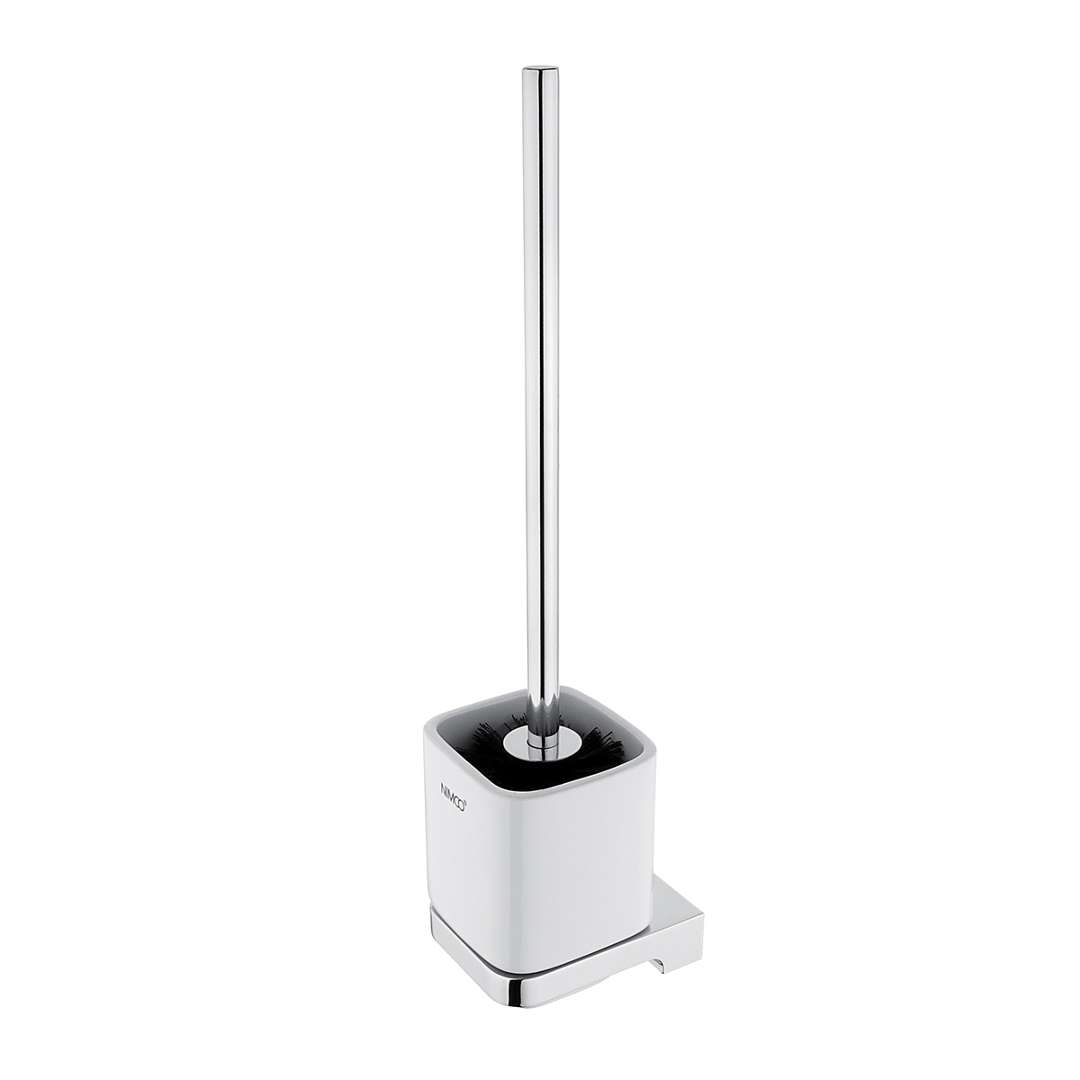 Nimco Maya - Szczotka toaletowa z uchwytem, biała ceramika/chrom MA 29094KN-26