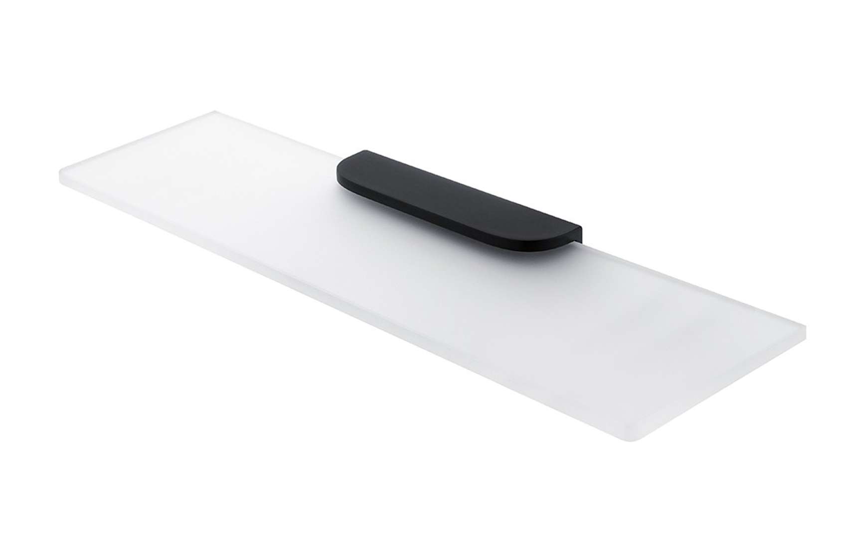 Nimco Nikau - Półka dł. 50 cm, szkło matowe/czarny mat NKC 30091B-50-90