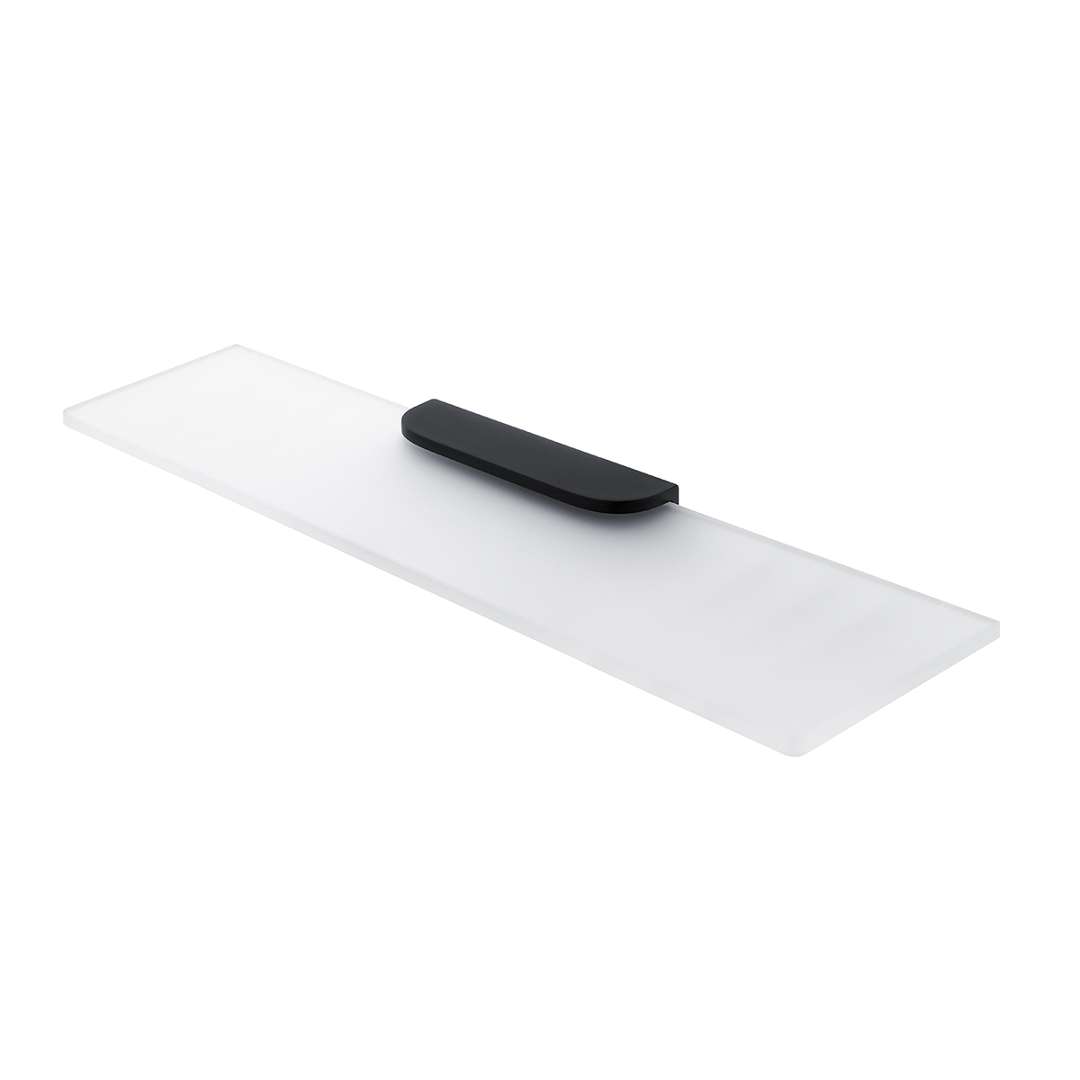 Nimco Nikau - Półka dł. 60 cm, szkło matowe/czarny mat NKC 30091B-60-90
