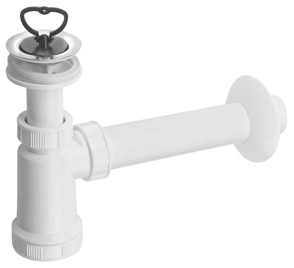 Bruckner Akcesoria - Syfon zlewowy 1 1/4, wylot i wtyczka, korek 40 mm, biały 151.112.0