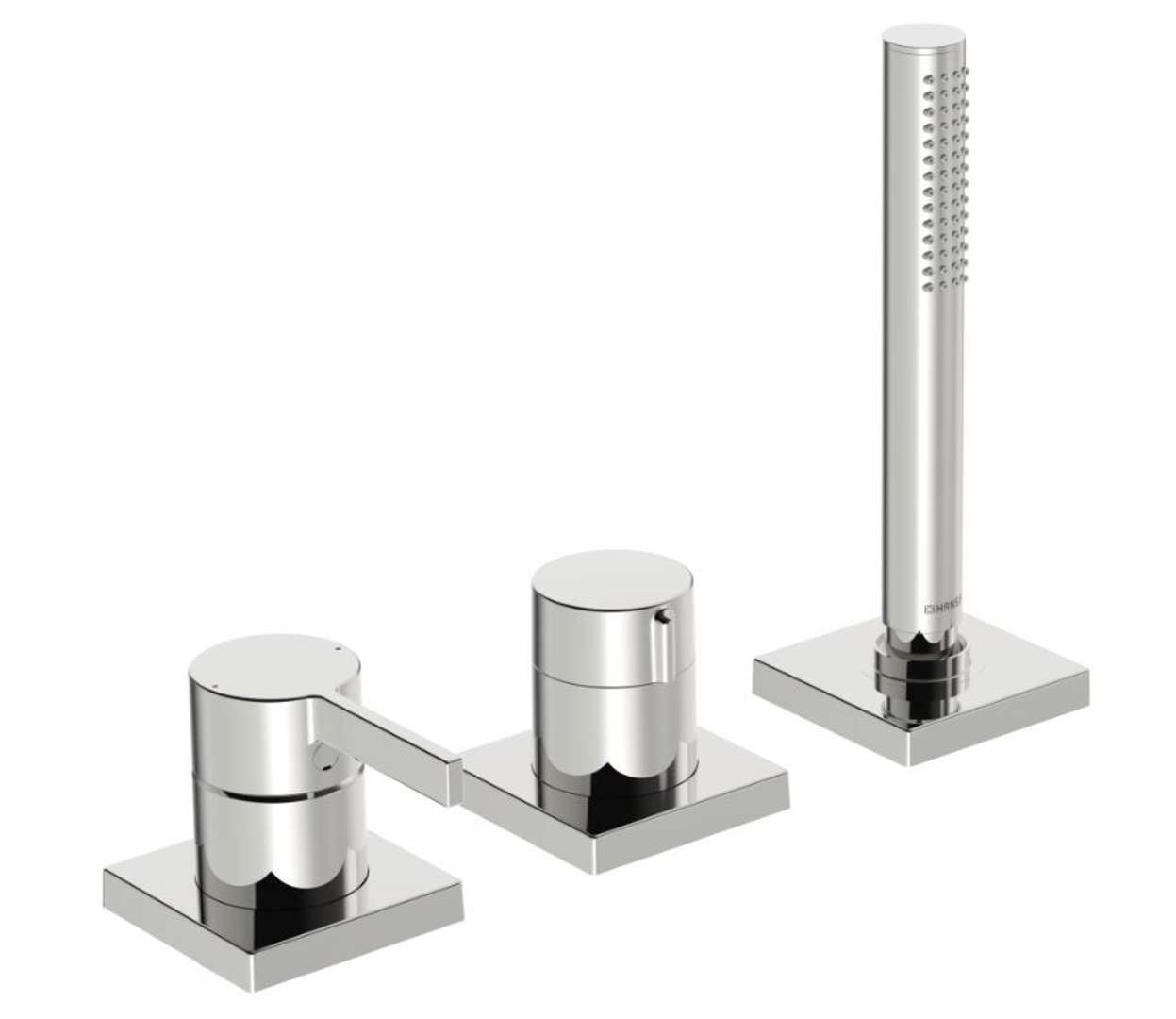 Hansa Loft - 3-otworowa bateria na brzegu wanny, chrom 57799483