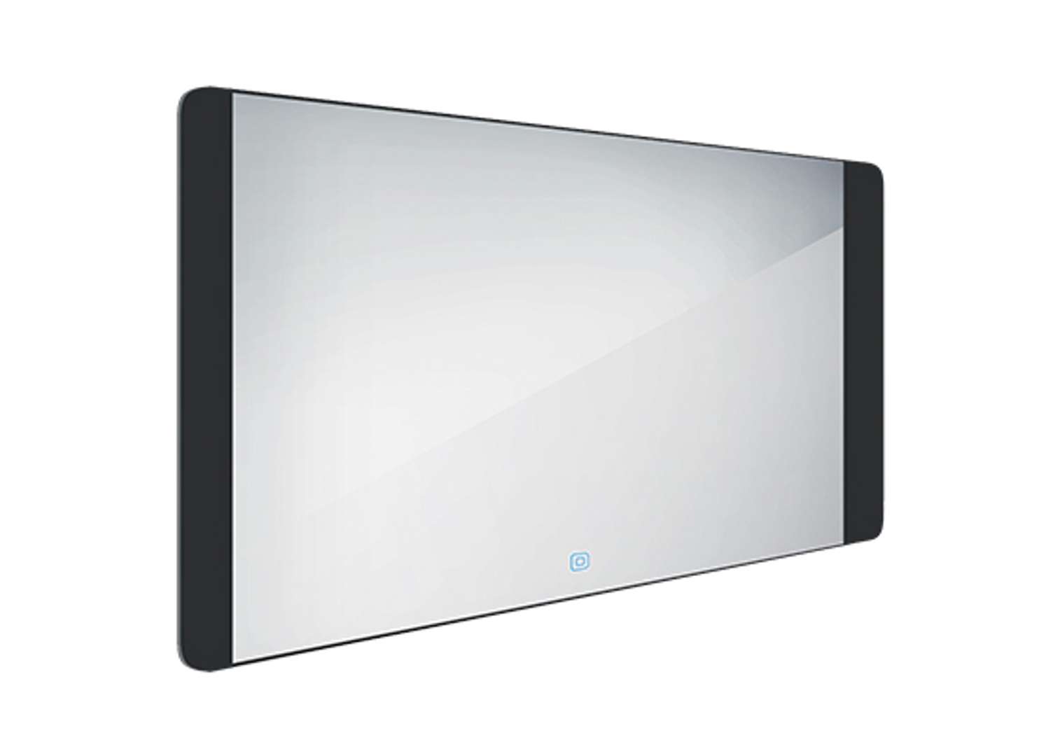 Nimco Lustra - Lustro z oświetleniem LED, 120x65 cm, czujnik dotykowy, aluminium/czarny ZPC 42006V-90