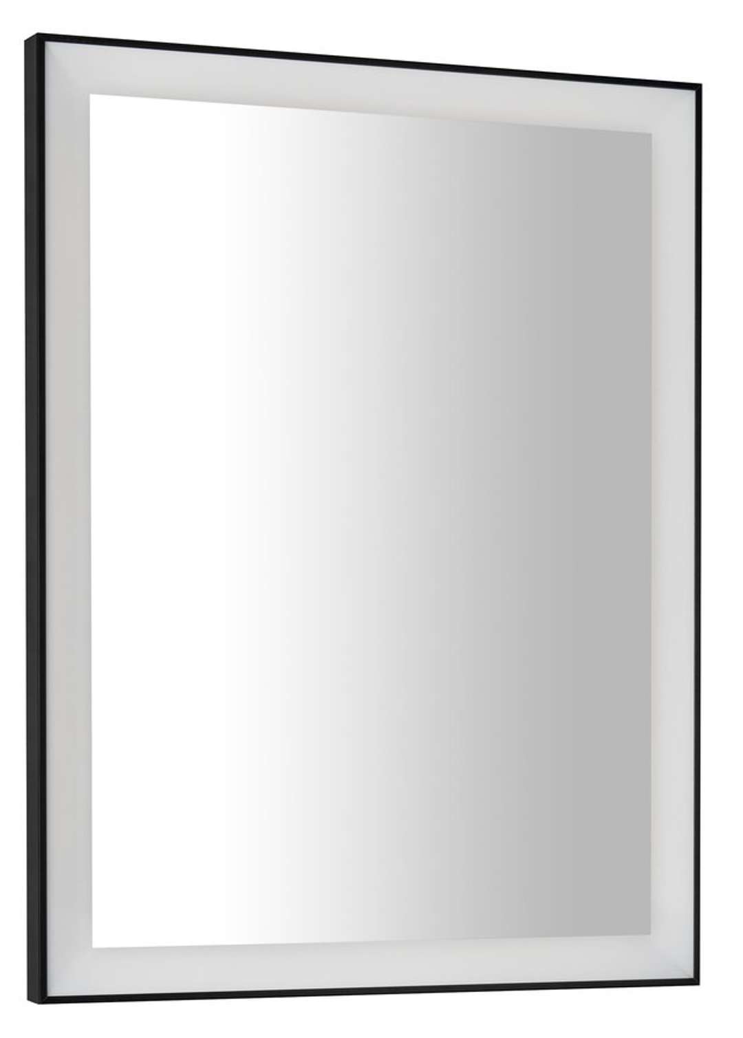 Sapho Lustra - Lustro Gano z oświetleniem LED, 60x80 cm, czarne LG260