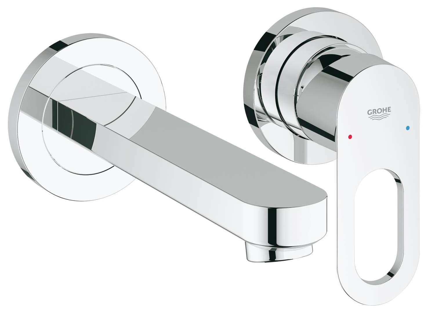 Grohe BauLoop - Bateria umywalkowa podtynkowa z korpusem, montaż 2-otworowy, chrom 20289000