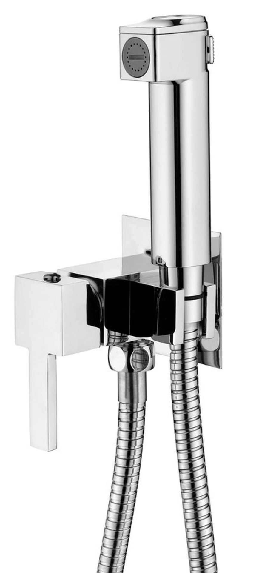 Aqualine Bidet - Podtynkowa bateria bidetowa, ze sprayem, chrom SK301