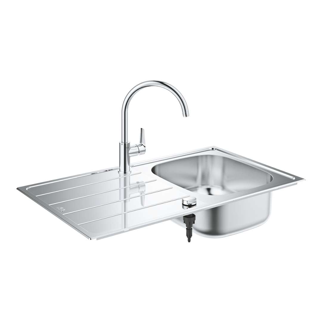 Grohe Zlewozmywaki - Zestaw zlewozmywaka K200 i baterii BauEdge, stal szlachetna/chrom 31562SD1