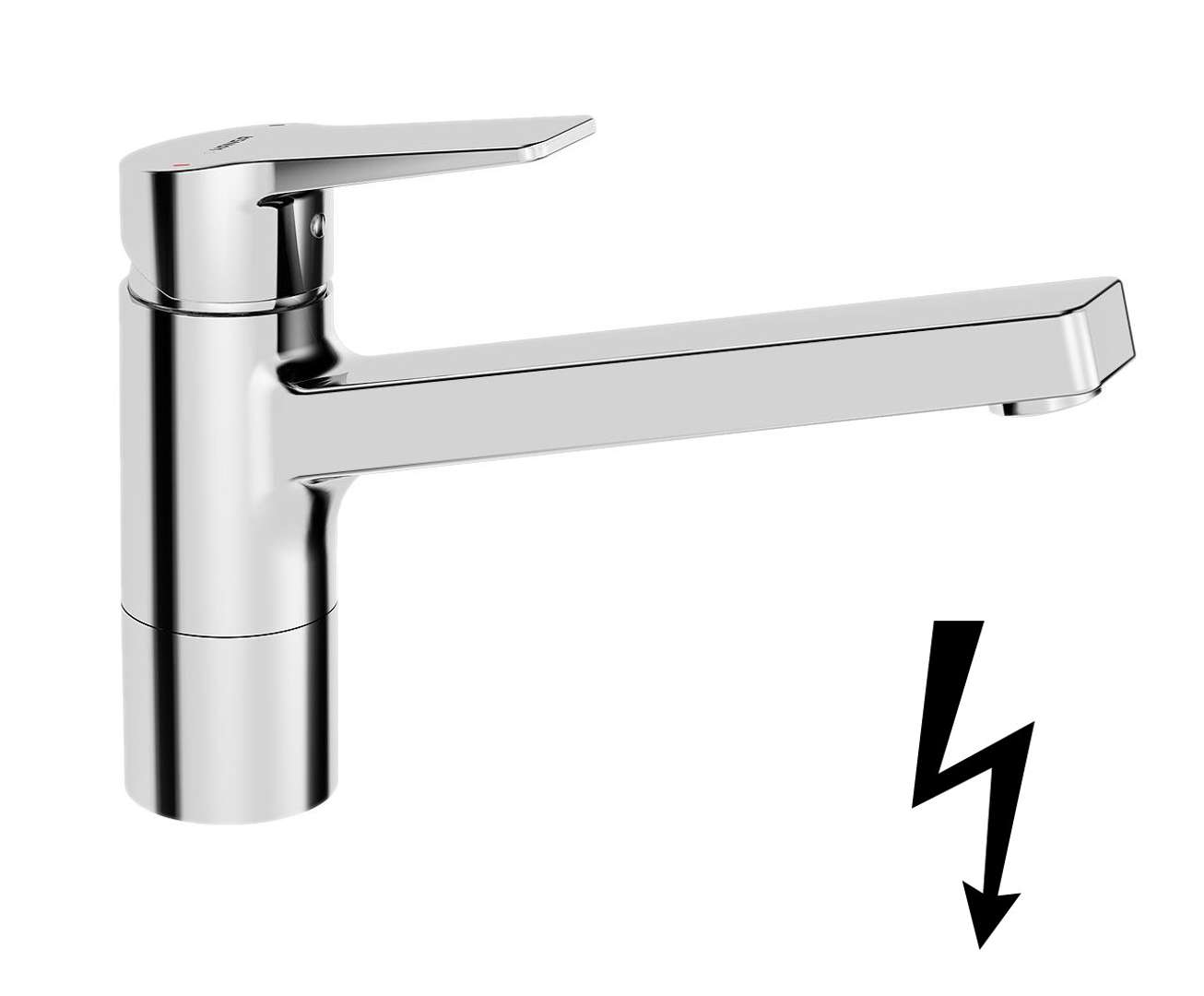 Hansa Twist - Bateria zlewozmywakowa dźwigniowa, do grzejników bezciśnieniowych, chrom 09121183