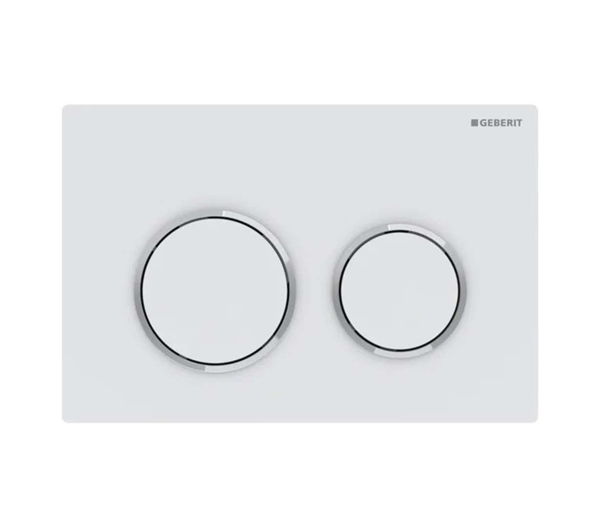 Geberit Omega20 - Sterowanie spłukiwaniem, biały matowy/chrom błyszczący 115.085.JT.1
