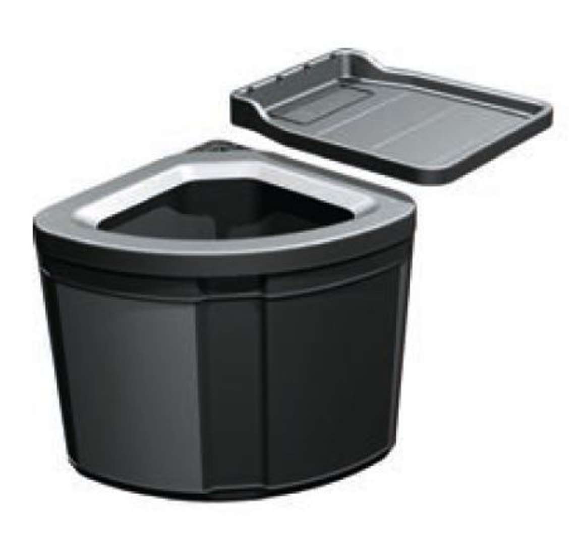 Franke Sortery - Wbudowany kosz na śmieci Pivot, czarny 121.0307.563
