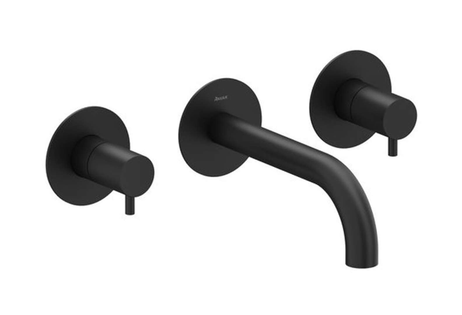 Ravak Espirit - Podtynkowa bateria wannowa, montaż 3-otworowy, z korpusem, kolor czarny mat X070277