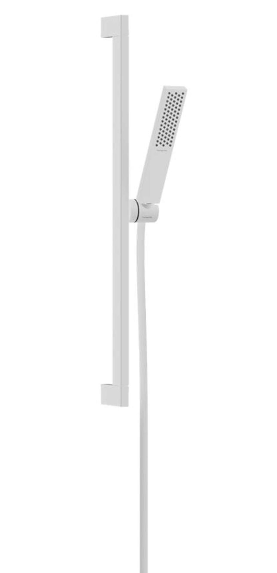 Hansgrohe Pulsify E - Zestaw głowicy prysznicowej, drążka i węża, EcoSmart, biały mat 24370700