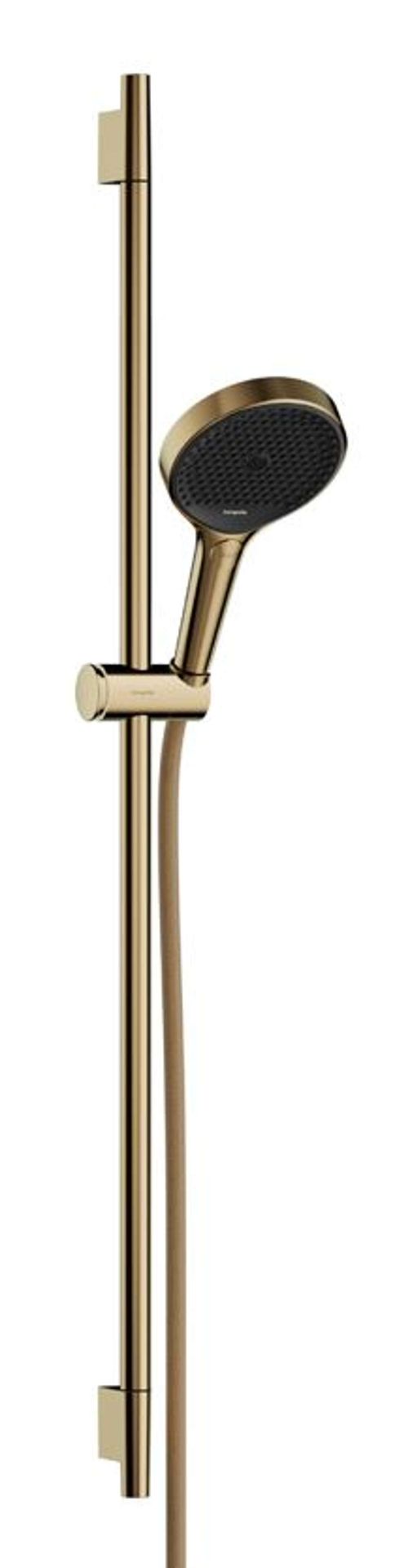 Hansgrohe Rainfinity - Zestaw głowicy prysznicowej, drążka i węża, 3 dysze, kolor złoty 28743990