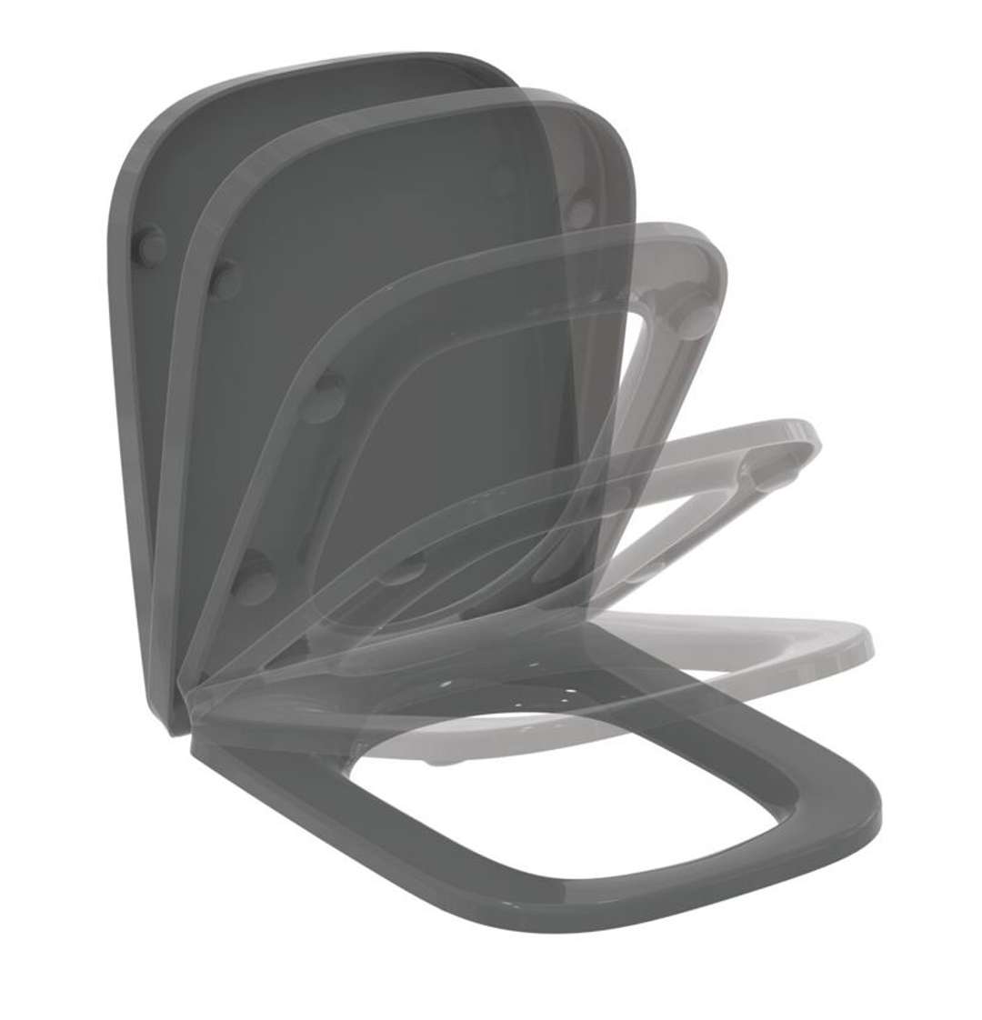 Ideal Standard i.Life B - Nakładka na deskę sedesową, SoftClose, błyszcząca szarość T468358