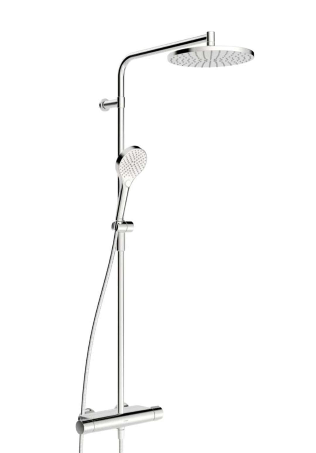 Hansa Viva - Zestaw prysznicowy z termostatem, średnica 25 cm, 3 dysze, chrom 65159201